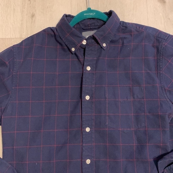 Bonobos Size M Slim Fit Navy/red Plaid windowpane - Picture 2 of 14